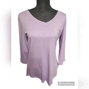 Isaac Mizrahi Live essentials pima cotton tunic lavender